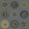 Soli Midnight & Soft Gold 123/1004.CS.0 By Cole & Son Designer Wallcovering