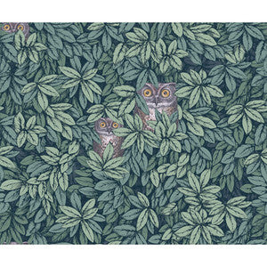 Foglie E Civette Viridian 123/11051.CS.0 By Cole & Son Designer Wallcovering