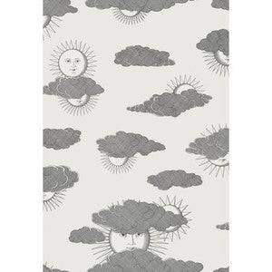 Soli E Nuvole Black White 123/2007.CS.0 By Cole & Son Designer Wallcovering