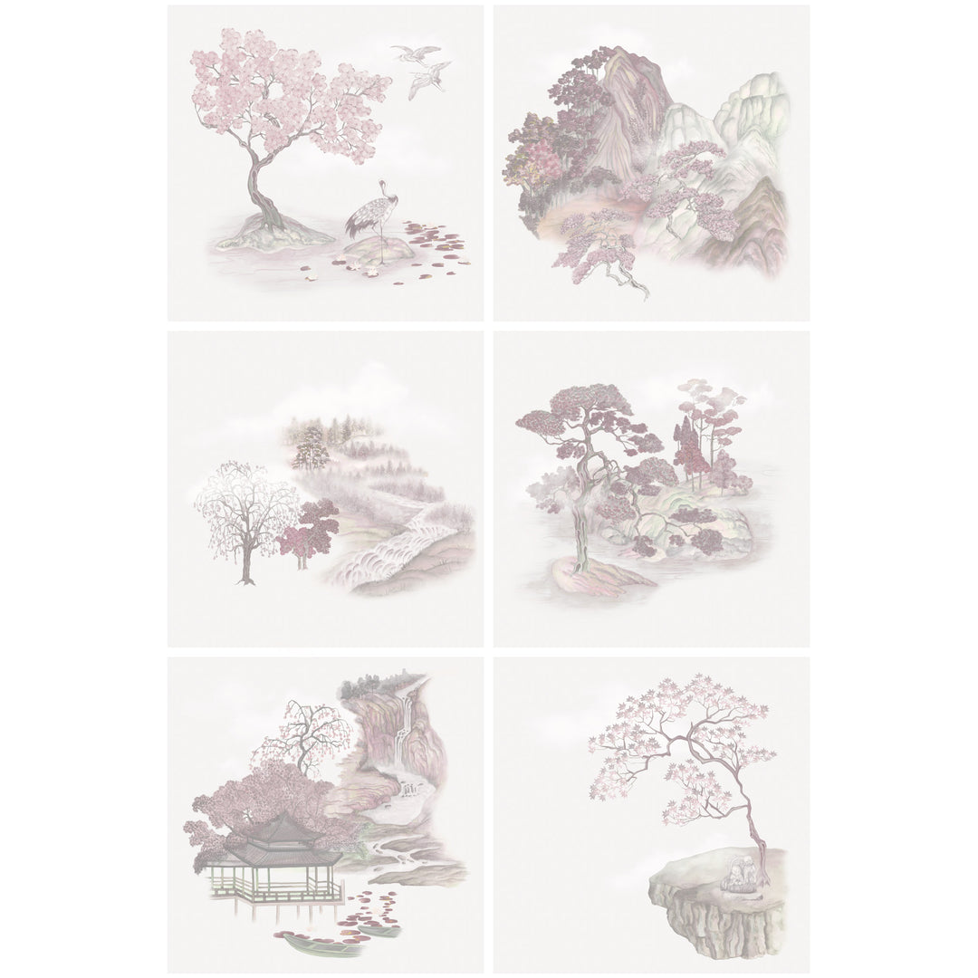 Tile Toile - Pink 126/10035.CS.0 by Cole & Son Designer Wallcovering