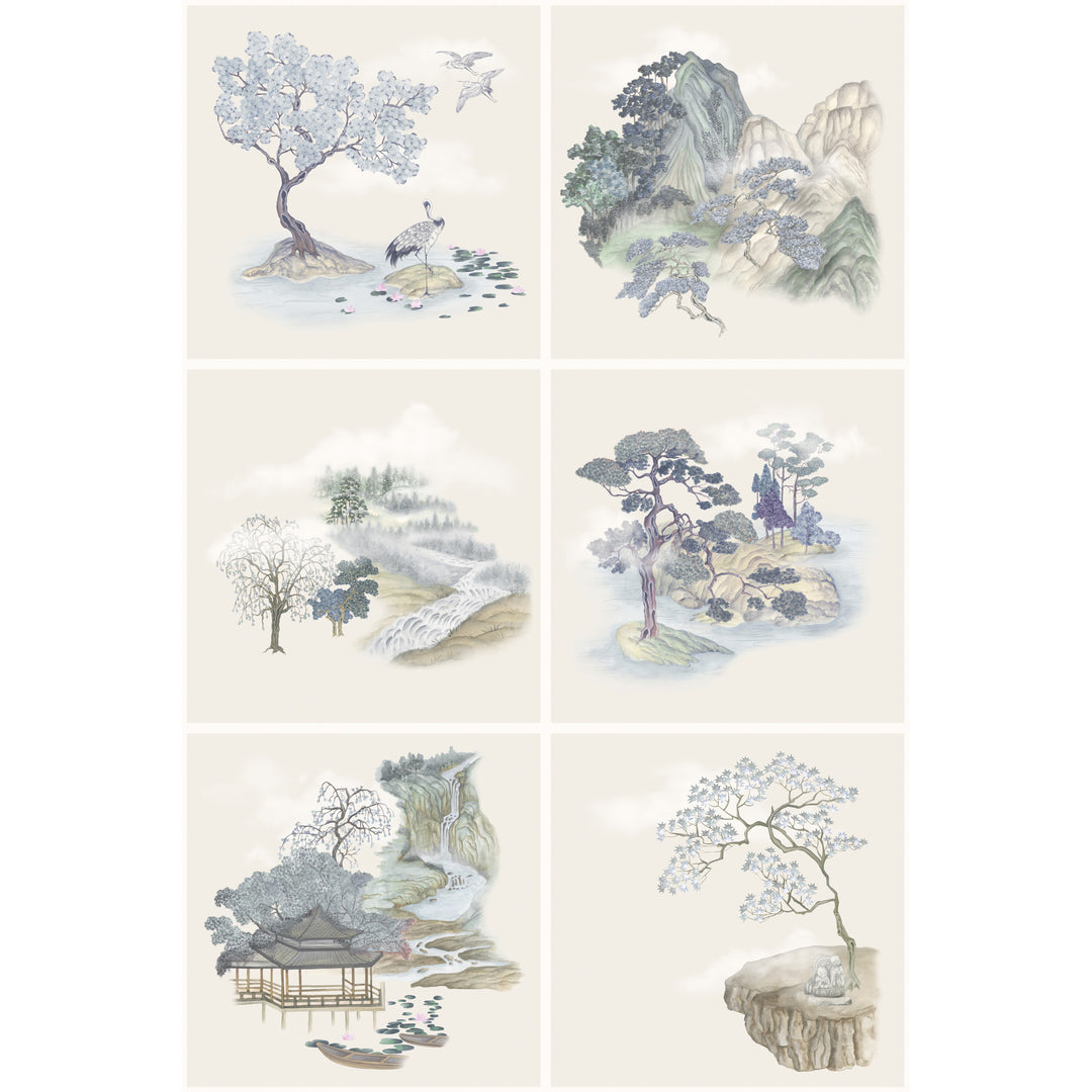 Tile Toile - Blue 126/10036.CS.0 by Cole & Son Designer Wallcovering