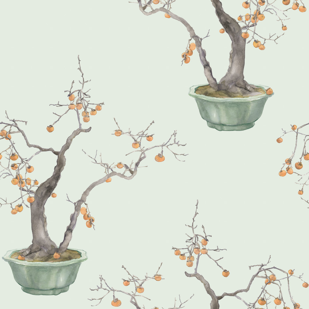Kaki Persimmon - Jade Green 126/2006.CS.0 by Cole & Son Designer Wallcovering