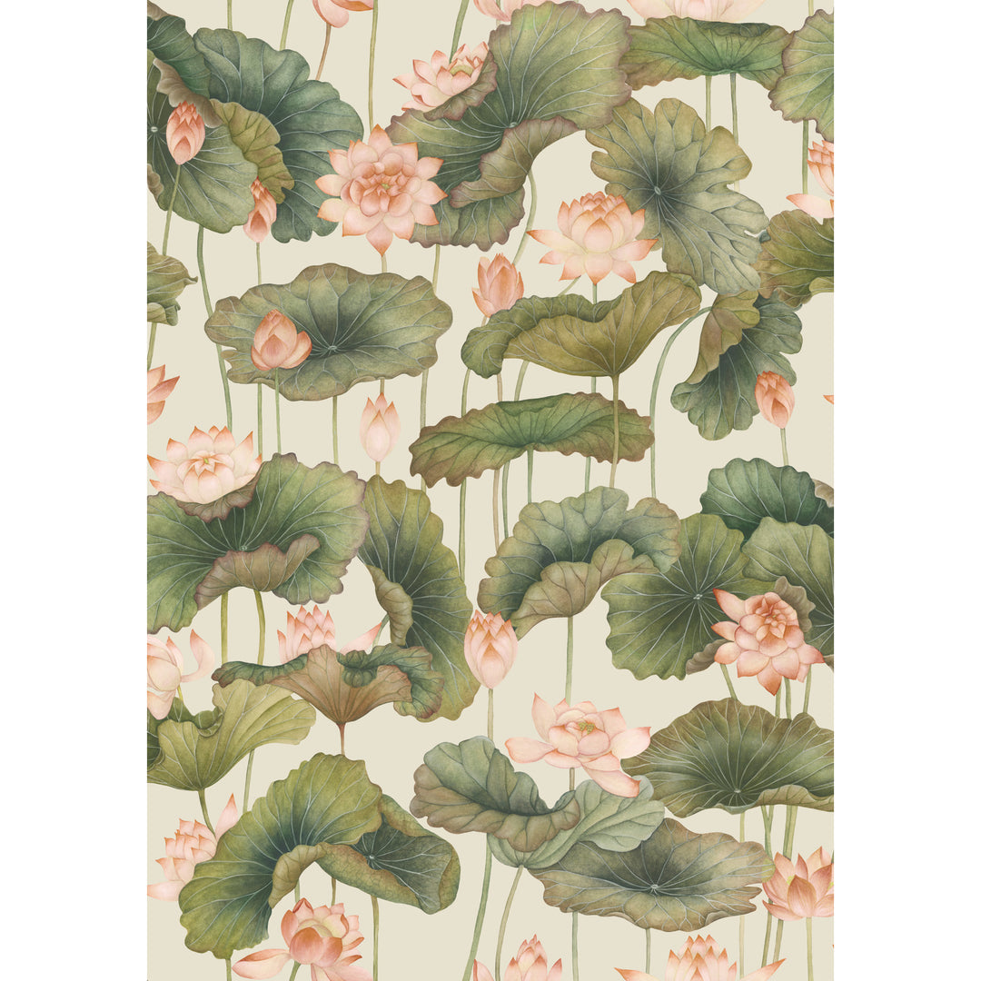 Lily Lotus - Orange & Olive 126/9032.CS.0 by Cole & Son Designer Wallcovering