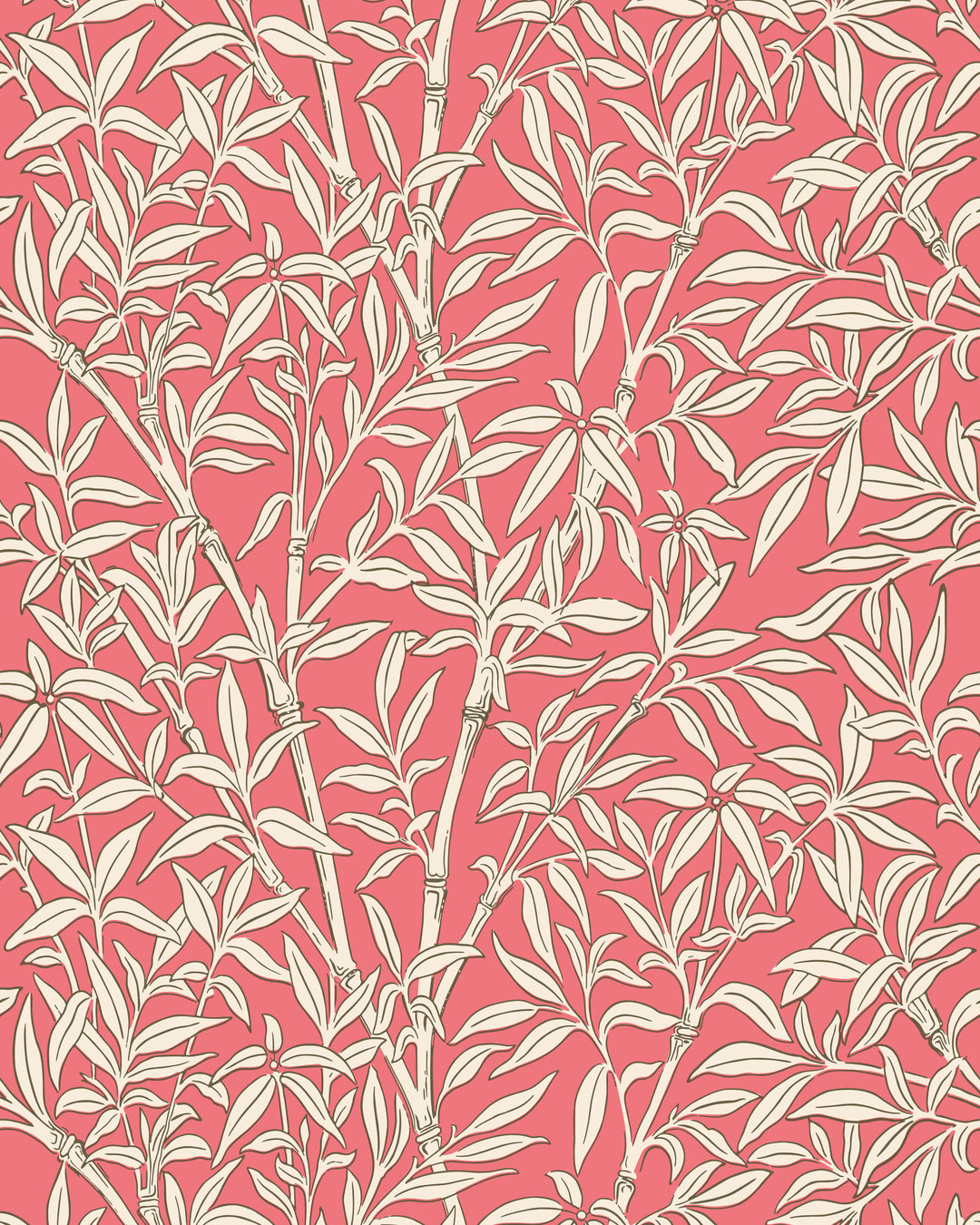 Bamboo Forest - Chalk/Rouge 127/1001.CS.0 by Cole & Son Designer Wallcovering