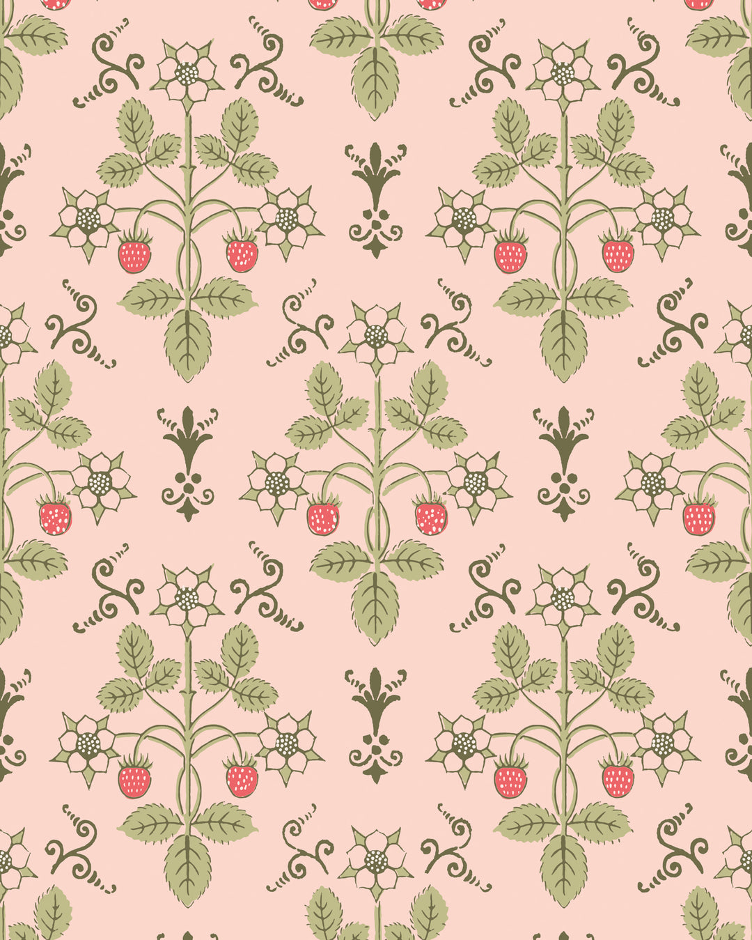 Strawberry - Chelsea Pink 127/2013.CS.0 by Cole & Son Designer Wallcovering