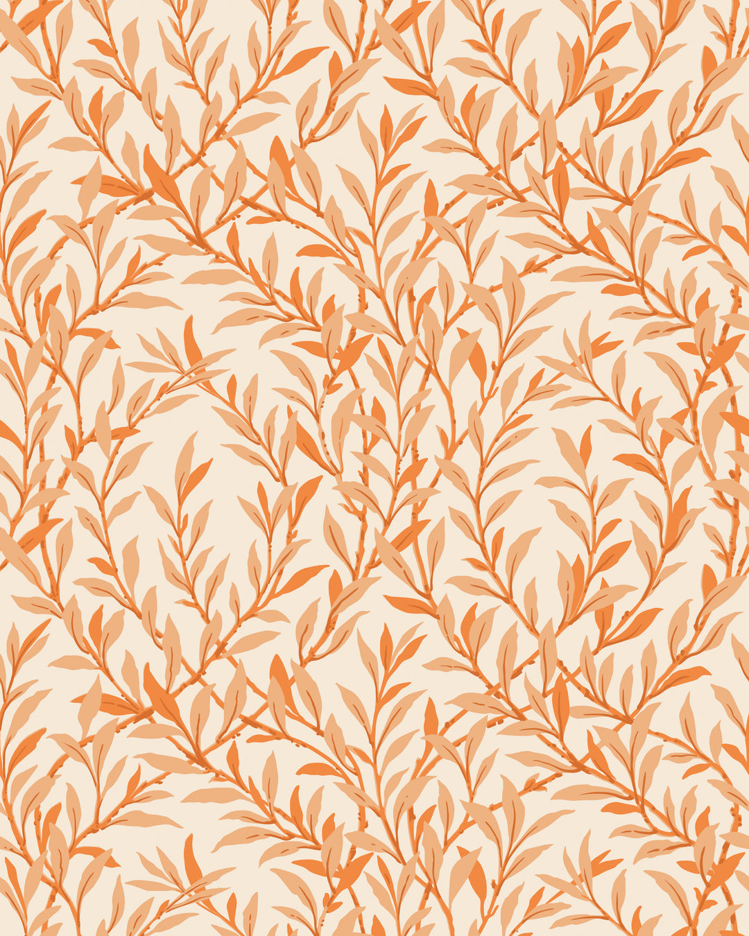 Willow Branch - Tangerine/Cream 127/7034.CS.0 by Cole & Son Designer Wallcovering