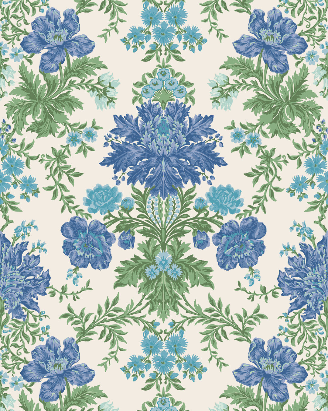 Poppies - Sapphire 128/7035.CS.0 by Cole & Son Designer Wallcovering