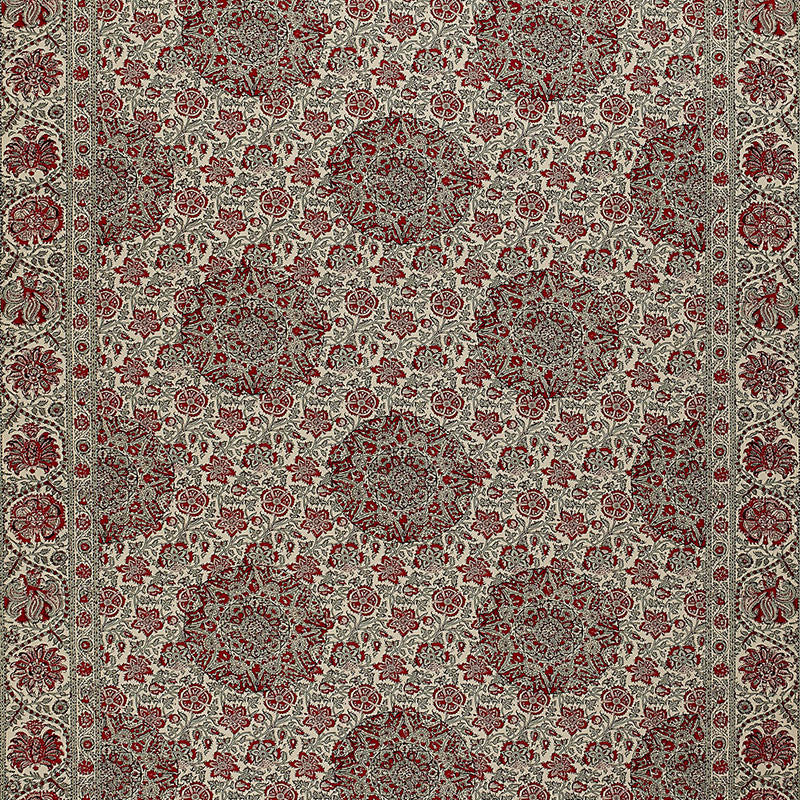 Kaya Medallion Document 1296000 by Schumacher Designer Fabric A PASSAGE TO INDIA PRINTS COTTON 100% FRANCE </p><p>Repeat: Horizontal: 70" (178CM) and Vertical: 27" (69CM) 70 - Swanky Fabrics -