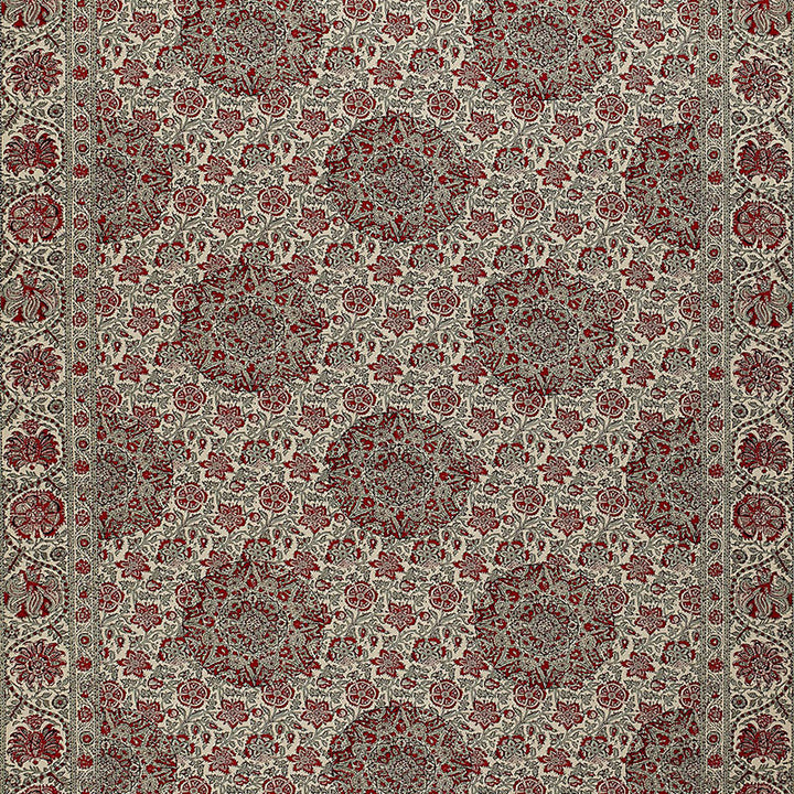 Kaya Medallion Document 1296000 by Schumacher Designer Fabric A PASSAGE TO INDIA PRINTS See Sample FRANCE NOT APPLICABLE </p><p>Repeat: Horizontal: 70" (178CM) and Vertical: 27" (69CM) 70" WIDE (178CM) - Swanky Fabrics -