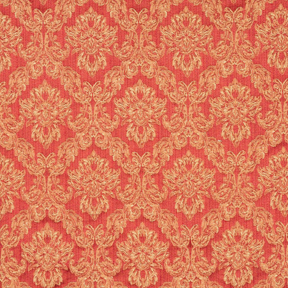 1363 Venetian Red by Charlotte Designer Fabric Ring Book Page #29A 54% Cotton, 46% Polyester Asia Exceeds 50,000 Wyzenbeek Rubs (Heavy Duty) Horizontal: 7" x Vertical: 11" 54 Inches - Swanky Fabrics -