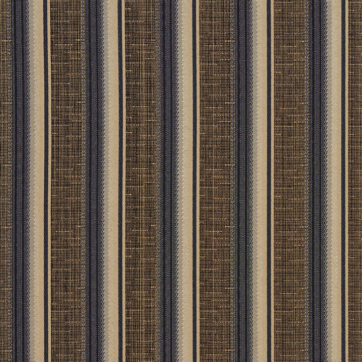 1370 Slate Stripe by Charlotte Designer Fabric Urban Gardens 100% Woven Polyester Asia Exceeds 48,000 Wyzenbeek Rubs (Heavy Duty) Horizontal: 2.5" 54 Inches - Swanky Fabrics -