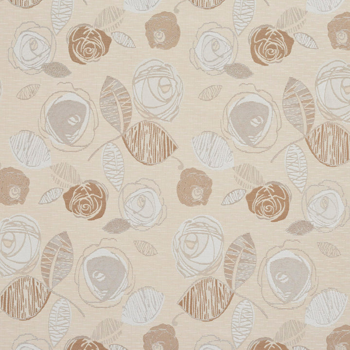 1377 Natural Bloom by Charlotte Designer Fabric Urban Gardens 100% Woven Polyester Asia Exceeds 48,000 Wyzenbeek Rubs (Heavy Duty) Horizontal: 14.75" x Vertical: 25" 54 Inches - Swanky Fabrics -
