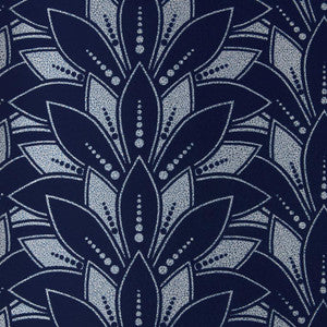 Astoria Flock (Wp) # 01 Midnight by 1838 Wallcoverings Designer Wallpaper
