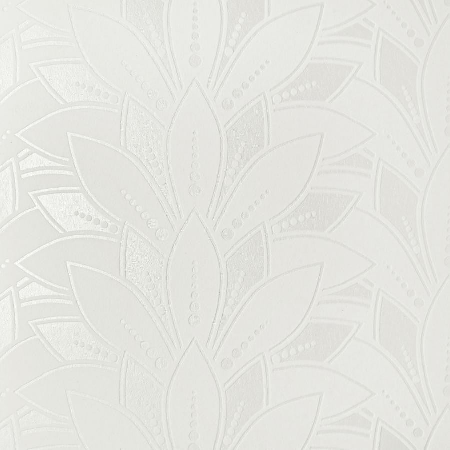 Astoria Flock (Wp) # 02 Ivory by 1838 Wallcoverings Designer Wallpaper Elodie STRAIGHT PASTE THE WALL UNITED KINGDOM V-5.1" 20.5"X11YD - Swanky Fabrics -