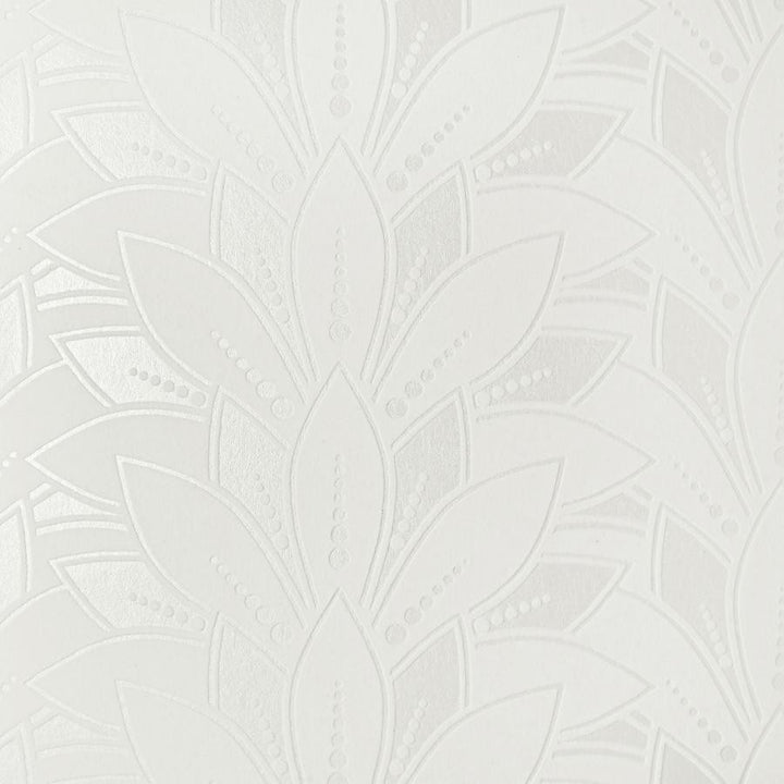 Astoria Flock (Wp) # 02 Ivory by 1838 Wallcoverings Designer Wallpaper Elodie STRAIGHT PASTE THE WALL UNITED KINGDOM V-5.1" 20.5"X11YD - Swanky Fabrics -