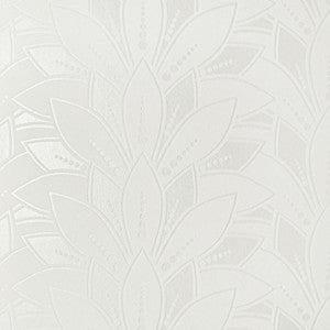 Astoria Flock (Wp) # 02 Ivory by 1838 Wallcoverings Designer Wallpaper