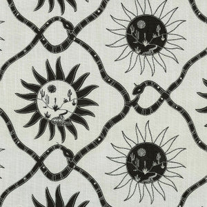 Sol Emb Coal 140021 by Elana Gabrielle Designer Fabric