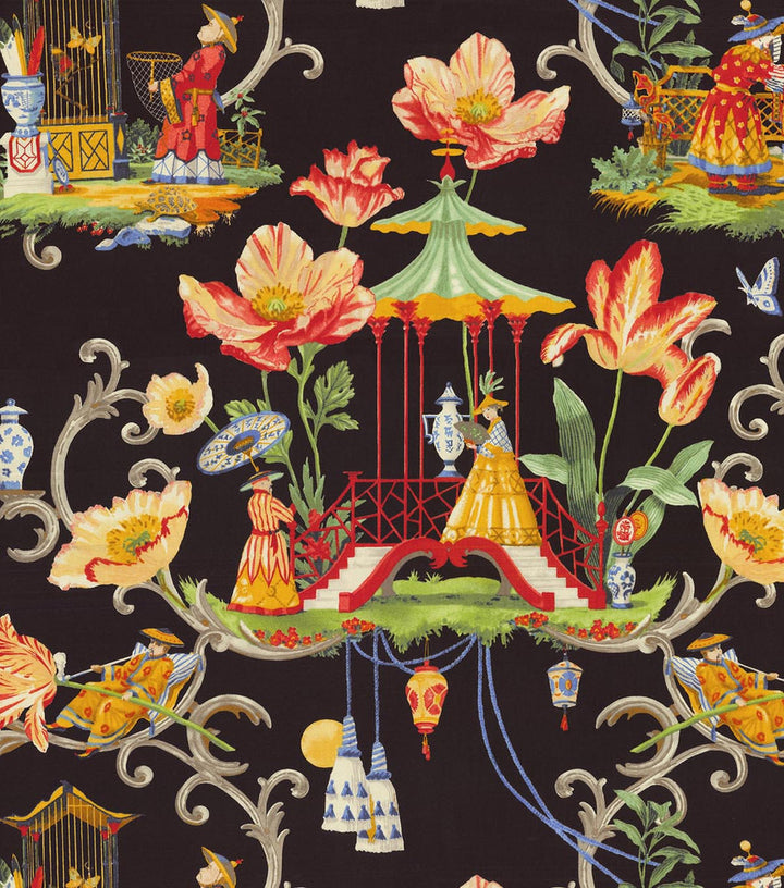 East Of The Moon Night-Rb21 150010 by Harrison Howard Designer Fabric - 100% Cotton PERU 42000 Horizontal: 27 and Vertical: 25.25 54 - Swanky Fabrics -