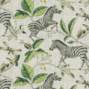 Zebra'S Garden Domino by Harrison Howard Designer Fabric