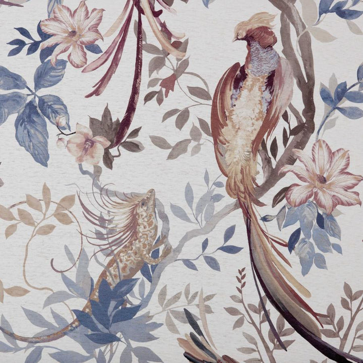 Bird Sonnet Paperweave (Wp) # 02 Chambray by 1838 Wallcoverings Designer Wallpaper Pavilion STRAIGHT PASTE THE WALL UNITED KINGDOM V-118.1"H-66.9" 33.5"X6.5YD - Swanky Fabrics -