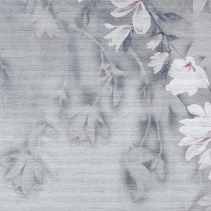 Trailing Magnolia Paperweave (Wp) # 01 Mist by 1838 Wallcoverings Designer Wallpaper