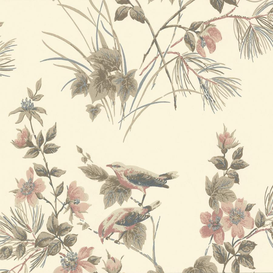 Rosemore (Wp) # 03 by 1838 Wallcoverings Designer Wallpaper Rosemore HALF DROP PASTE THE WALL UNITED KINGDOM V-21" 20.5"X11YD - Swanky Fabrics -