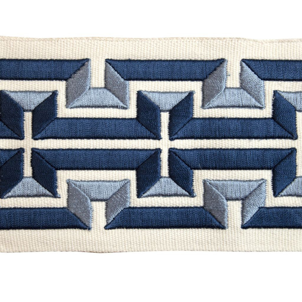 BD132 Border 4" Britannia by RM CoCo Designer Trim Creative Threads IV 100% Cotton Base 100% Rayon Embroidery See Sample 0 Horizontal: 4 and Vertical: 2.5 4 - Swanky Fabrics -