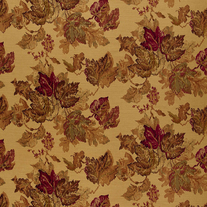 Longwood Leaves Spice 166373 by Schumacher Designer Fabric PRINTED FABRICS VOLUME I LINEN 58% COTTON 42% BELGIUM </p><p>Repeat: Horizontal: 26 1/2" (67CM) and Vertical: 25 1/4" (64CM) 54 - Swanky Fabrics -