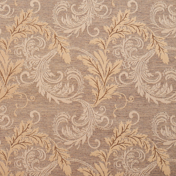 1670 Antique Leaf by Charlotte Designer Fabric Modern Tapestry 100% Woven Polyester Asia Exceeds 200,000 Wyzenbeek Rubs (Heavy Duty) Horizontal: 14.5" x Vertical: 16" 54 Inches - Swanky Fabrics -
