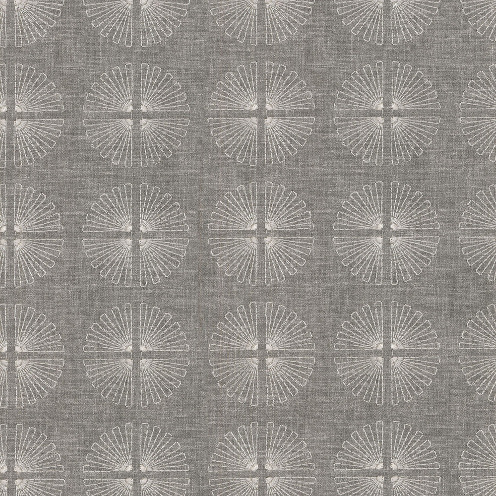 Array Emb Smoke 170071 by Studio NYC Design Designer Fabric - 55% LINEN 45% RAYON India 9000 Horizontal: 3.2 and Vertical: 3.2 54" Base 51" Emb - Swanky Fabrics -