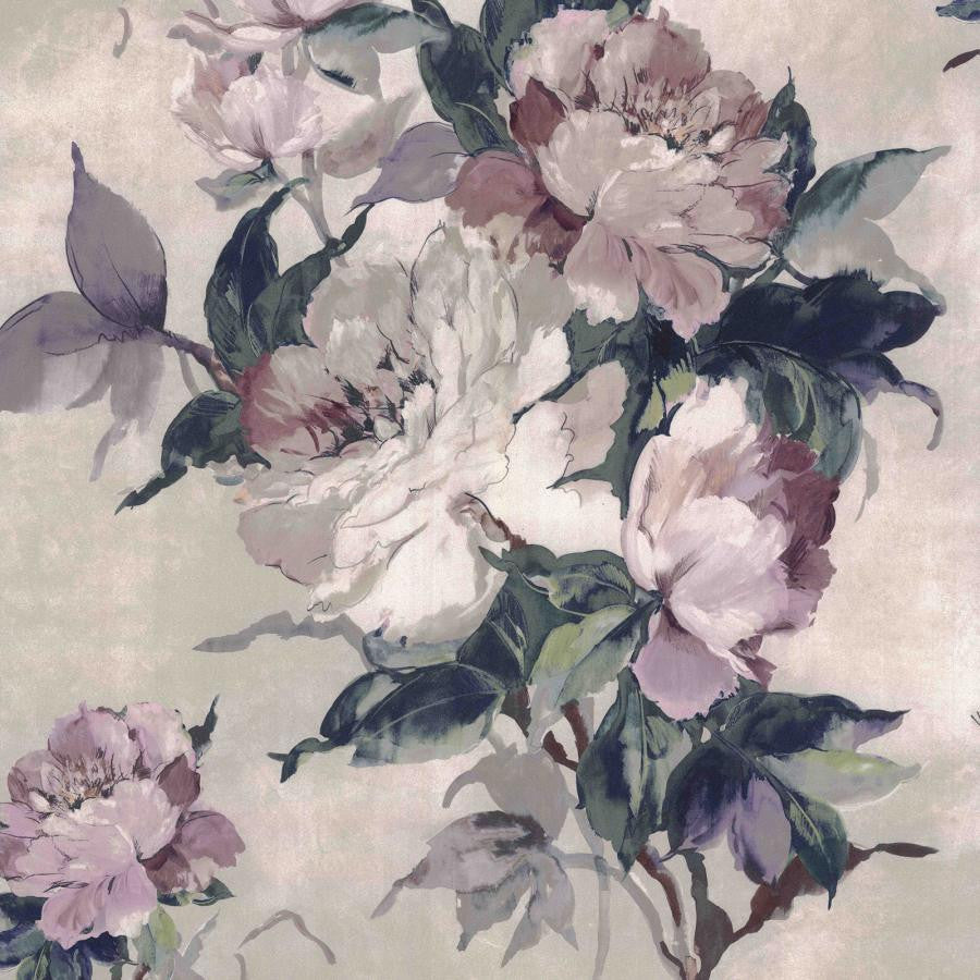 Madama Butterfly (Wp) # 01 by 1838 Wallcoverings Designer Wallpaper Camellia HALF DROP PASTE THE WALL UNITED KINGDOM V-39.5" 20.5"X11YD - Swanky Fabrics -