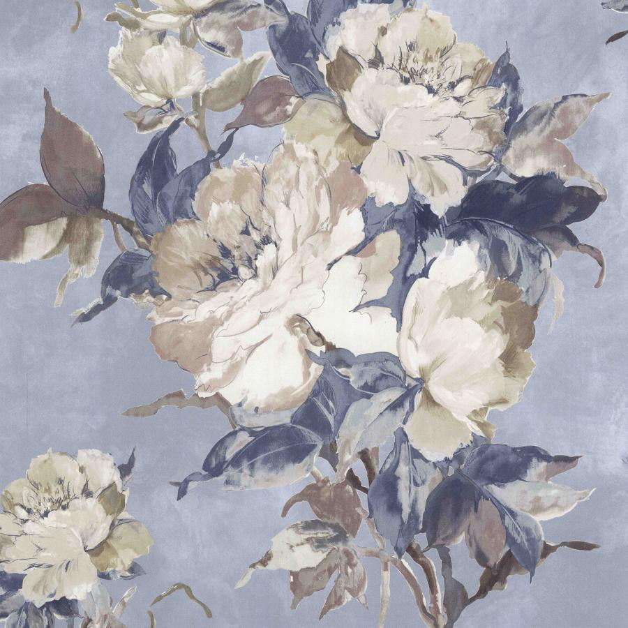 Madama Butterfly (Wp) # 04 by 1838 Wallcoverings Designer Wallpaper Camellia HALF DROP PASTE THE WALL UNITED KINGDOM V-39.5" 20.5"X11YD - Swanky Fabrics -