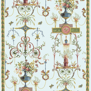 Terracina Arabesque Celestial 172632 by Schumacher Designer Fabric