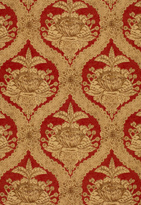 Haddon Hall Damask Venetian Red 172781 by Schumacher Designer Fabric