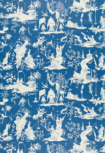 Starry Night China Blue 172922 by Schumacher Designer Fabric