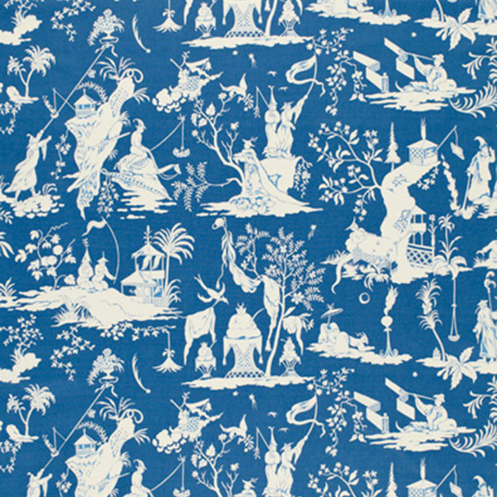 Starry Night China Blue 172922 by Schumacher Designer Fabric SCHUMACHER PRINTS See Sample FRANCE NOT APPLICABLE </p><p>Repeat: Horizontal: 34" (86CM) and Vertical: 20" (51CM) 68 1/2" WIDE (174CM) - Swanky Fabrics -
