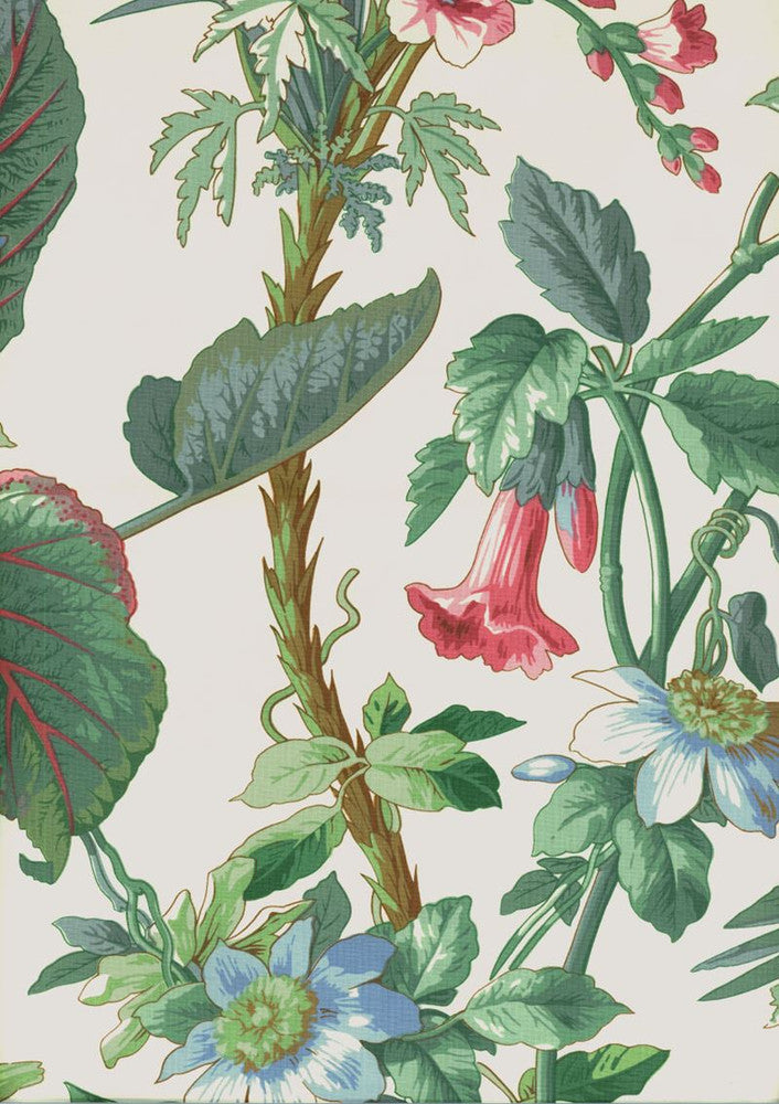 Palmetto Garden Tropic 172951 by Schumacher Designer Fabric - 100% Cotton - Horizontal: 28.5 and Vertical: 41.25 58 - Swanky Fabrics -