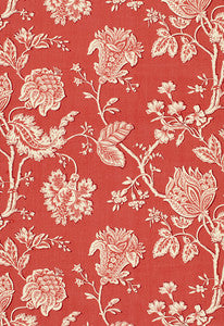 Soleil Indienne Coral 173030 by Schumacher Designer Fabric