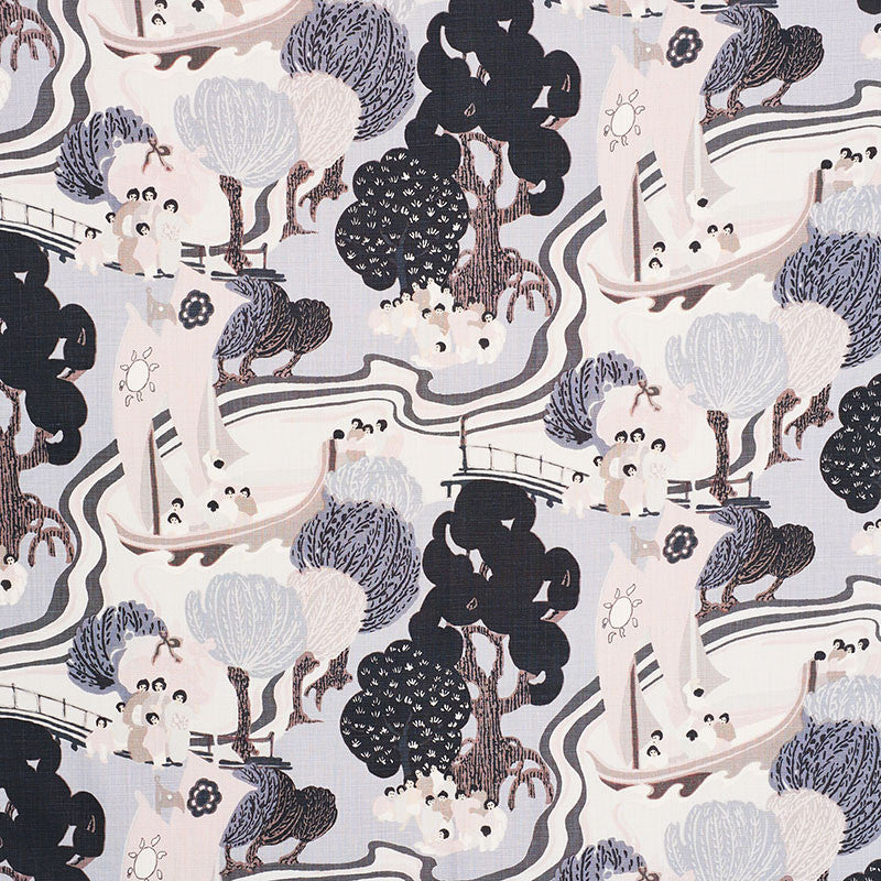 Pearl River Opal 173064 by Schumacher Designer Fabric Schumacher-Classics 100% Linen - Horizontal: 26.25 and Vertical: 26.25 53 - Swanky Fabrics -