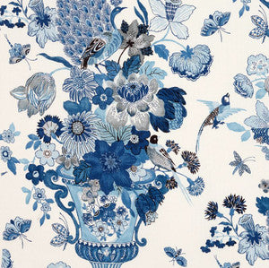 Lansdale Bouquet Porcelain 173073 by Schumacher Designer Fabric