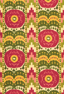 Samarkand Ikat Watermelon 173101 by Schumacher Designer Fabric
