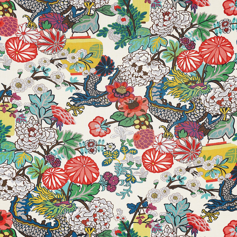 Chiang Mai Dragon Alabaster 173273 by Schumacher Fabric Schumacher Fabric Chiang Mai Dragon Alabaster 173273Fabric LINEN 100% UNITED KINGDOM </p><p>Repeat: H: HORZ. 27" (69CM) , V: VERT. 45 1/2" (116CM) 54 - Fabric Carolina -