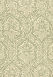 Villandry Damask Print Mineral 173373 by Schumacher Designer Fabric