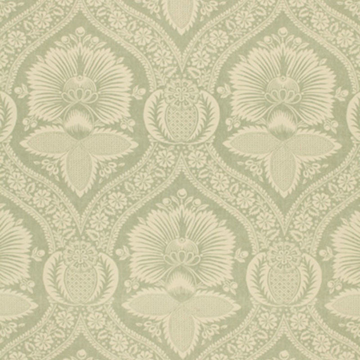 Villandry Damask Print Mineral 173373 by Schumacher Designer Fabric SCHUMACHER PRINTS S06 See Sample THAILAND NOT APPLICABLE </p><p>Repeat: Horizontal: 8 1/2" (22CM) and Vertical: 28" (71CM) 54" WIDE (137CM) - Swanky Fabrics -