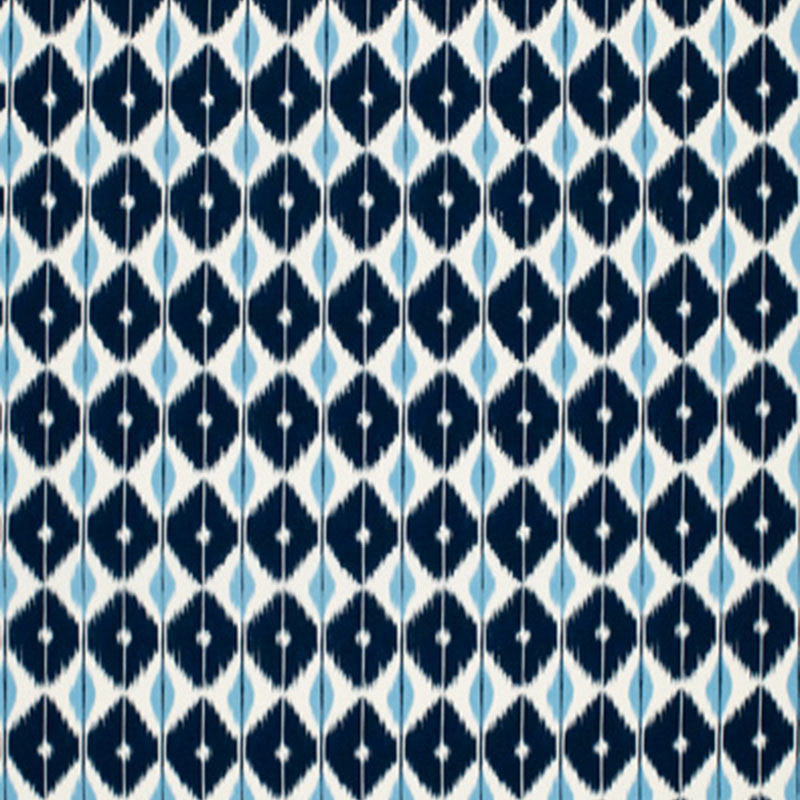 Sarong Indigo 173402 by Schumacher Fabric Schumacher Fabric Sarong Indigo 173402Fabric POLYACRYLIC 100% ITALY </p><p>Repeat: H: HORZ. 5 5/8" (14CM) , V: VERT. 7 1/2" (19CM) 54 - Fabric Carolina -