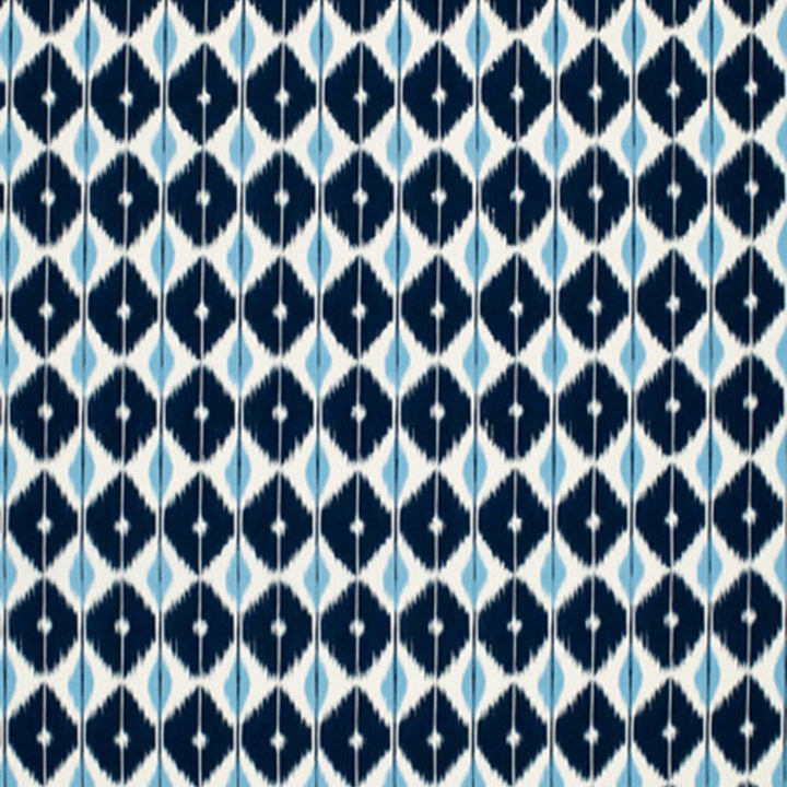 Sarong Indigo 173402 by Schumacher Designer Fabric PLEIN AIR S06 See Sample ITALY MEDIUM DUTY </p><p>Repeat: Horizontal: 5 5/8" (14CM) and Vertical: 7 1/2" (19CM) 54" WIDE (137CM) - Swanky Fabrics -