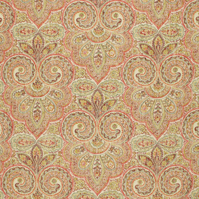 Kashan Paisley Gemstone 173450 by Schumacher Fabric Schumacher Fabric Kashan Paisley Gemstone 173450Fabric LINEN 100% THAILAND </p><p>Repeat: H: HORZ. 19 1/4" (49CM) , V: VERT. 17 3/4" (45CM) 60 - Fabric Carolina -