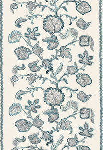 Palampore Block Print Sapphire 173610 by Schumacher Designer Fabric