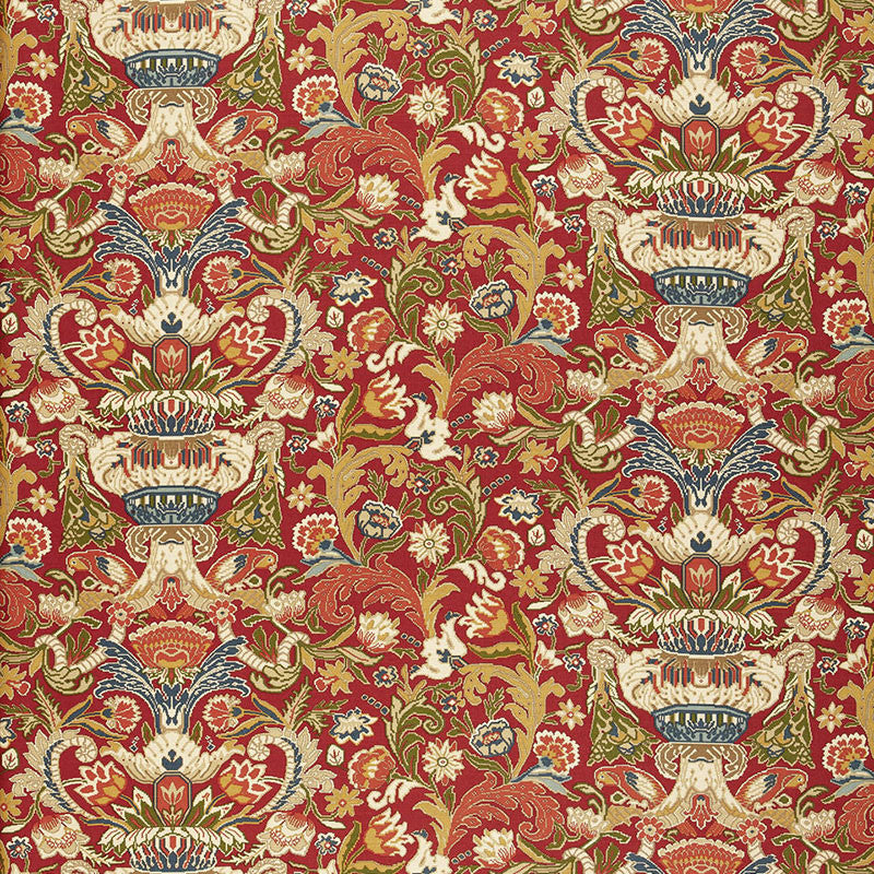 Egerton Tapestry Print Scarlet 173621 by Schumacher Fabric Schumacher Fabric Egerton Tapestry Print Scarlet 173621Fabric LINEN 52% FRANCE </p><p>Repeat: H: HORZ. 28 3/4" (73CM), V: VERT. 23 5/8" (60CM) 57.5 - Fabric Carolina -