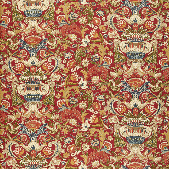 Egerton Tapestry Print Scarlet 173621 by Schumacher Fabric Schumacher Fabric Egerton Tapestry Print Scarlet 173621Fabric LINEN 52% FRANCE </p><p>Repeat: H: HORZ. 28 3/4" (73CM), V: VERT. 23 5/8" (60CM) 57.5 - Fabric Carolina -
